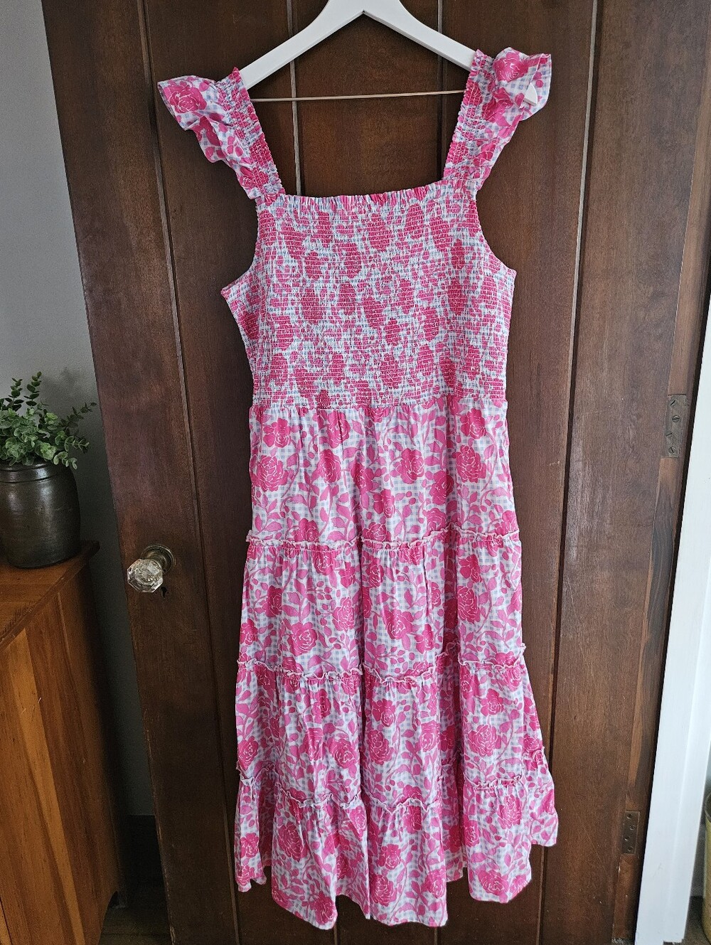 Vineyard Vines 148th Kentucky Derby Floral Cotton Midi Sundress Pink Blue  White
